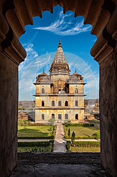 Royal cenotaphs of Orchha, India