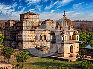 Royal cenotaphs of Orchha, India