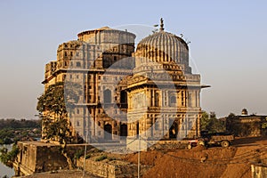 Royal cenotaphs of Orchha. Orchha, Madhya Pradesh, India