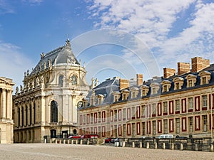 Royal Chapel and fragment of the Palace of Versailles, France