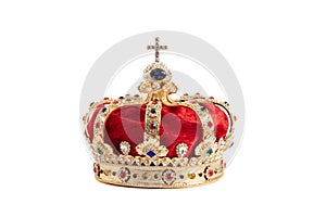 Royal Coronation Crown on a White Background