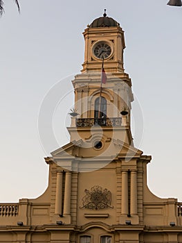 The Royal Court Palace Museo Historico Nacional, on Armas Square in Santiago de Chile. IIt is the main square of Santiago and