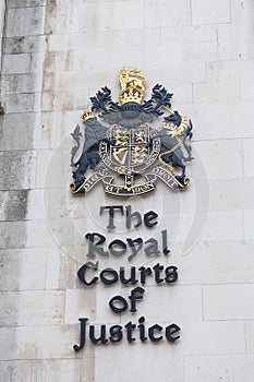 Royal Courts of Justice, gothic style building, facade, London, United Kingdom