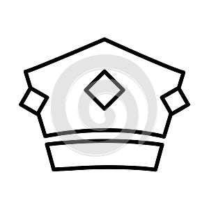 Royal crown of baron line style icon