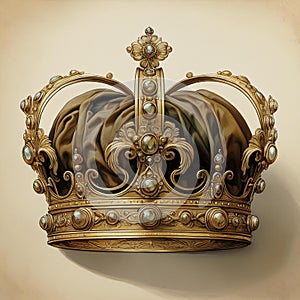 Royal crown collection with neutral white base