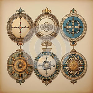 Royal crown collection with neutral white base