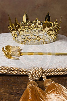 Royal crown on cushion