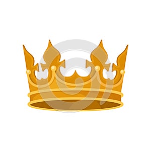 Royal crown, heraldic symbol, monarchy attribute vector Illustration on a white background photo