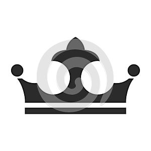 Royal crown icon, authority and jewelry symbol