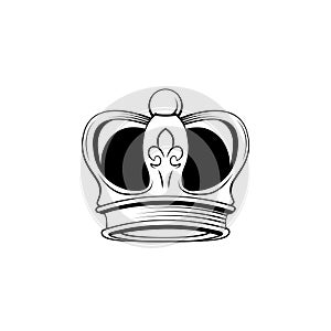 Royal crown icon. Imperial symbol. Design element. Vector.