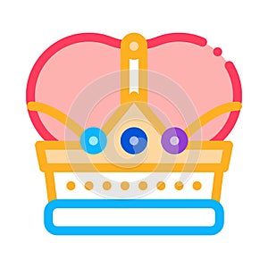 Royal crown icon vector outline illustration