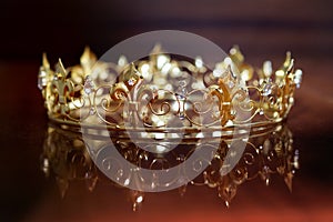Royal crown for king or queen. Symbol of power and wealth