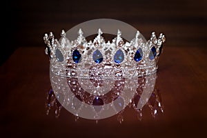 Royal crown for king or queen. Symbol of power and wealth