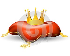 Royal crown on the pillow