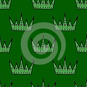 Royal crown seamless pattern