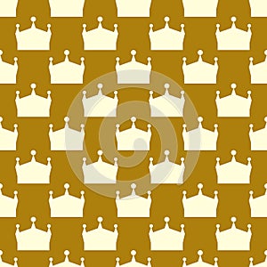 Royal Crown Seamless pattern. Flat Vector Illustration