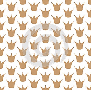 Royal crown seamless vector pattern