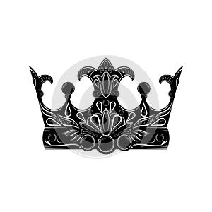 Royal crown in vintage and rococo style