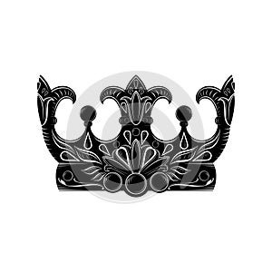 Royal crown in vintage and rococo style