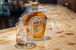 Royal Crown Whiskey in a Mexican restaurant in Andorra in Winter 2020