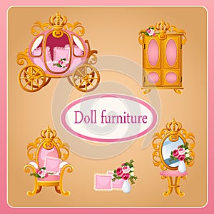 Royal doll furniture for the room Princess