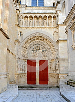 Royal Door -Portail Royale- of the Cathedral of Saint Andre, Bordeaux Gironde France