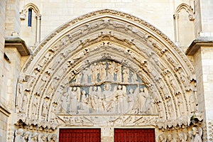 Royal Door -Portail Royale- of the Cathedral of Saint Andre, Bordeaux Gironde France