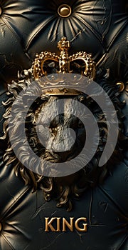 Royal elegance: captivating logo text king design, symbolizing majesty, authority, and regal sophistication, perfect for