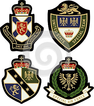 Royal emblem badge shield