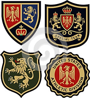 Royal emblem badge shield photo