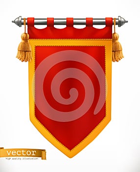 Royal flag. 3d vector banner