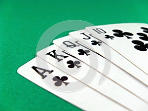 Royal flash poker gamble cards photo