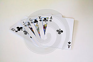 Royal Flush - Clubs - Deck of Playing Cards