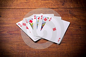 Royal Flush diamonds