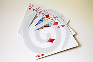 Royal Flush - Playing Cards - Diamonds - Poker