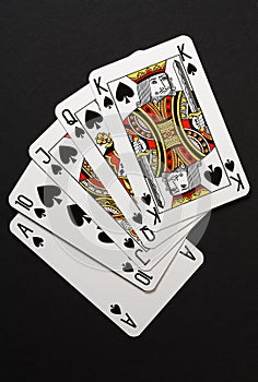 Royal flush poker combination