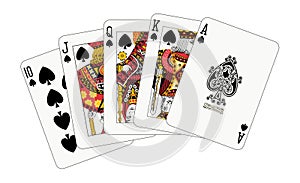 Royal flush spade