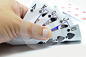 Royal flush of spade