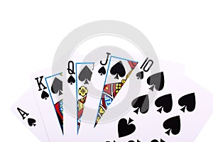 Royal flush of spades