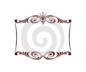 Royal frame.Vector illustration.Brown white.
