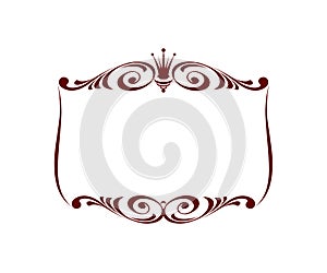 Royal frame.Vector illustration.Brown white.