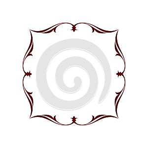 Royal frame.Vector illustration.Brown white.