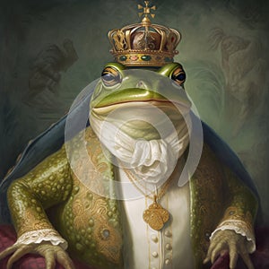 Royal Frog Prince with Crown