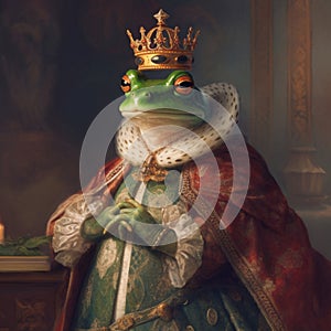 Royal Frog Prince with Crown