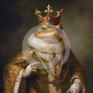 Royal Frog Prince with Crown