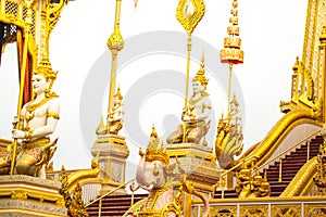 The royal funeral pyre King Rama the 9th of Thailand.