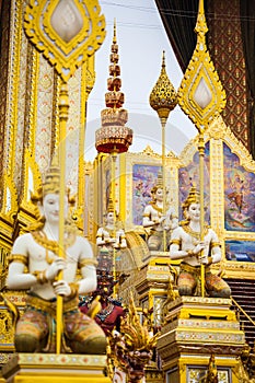 The royal funeral pyre King Rama the 9th of Thailand.