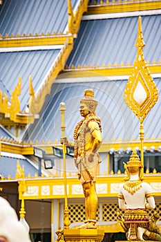 The royal funeral pyre King Rama the 9th of Thailand.