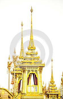 The royal funeral pyre King Rama the 9th of Thailand.