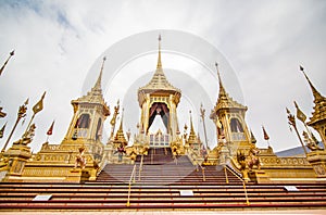 The royal funeral pyre King Rama the 9th of Thailand.